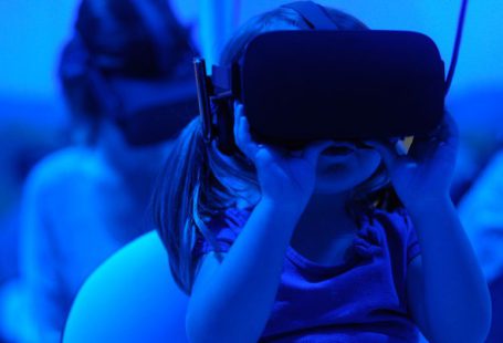 Future Trends - girl using VR goggles