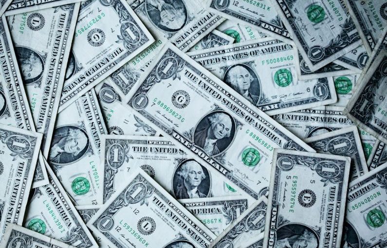 Financing Green - 1 U.S.A dollar banknotes